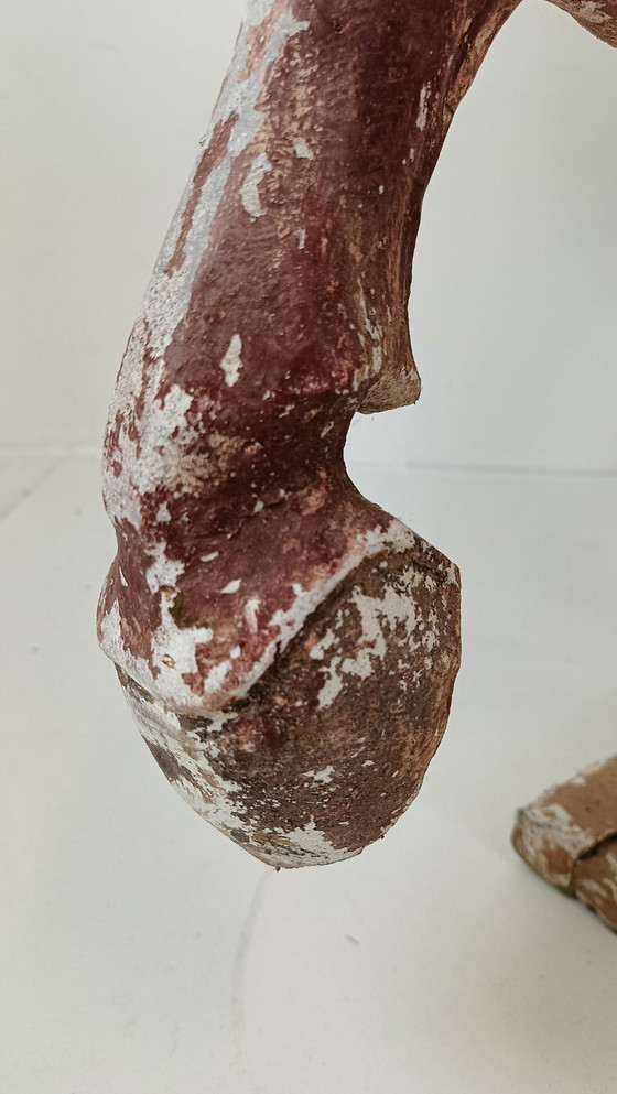 Image 1 of Hermosa estatua antigua de caballo de madera de la dinastía Tang