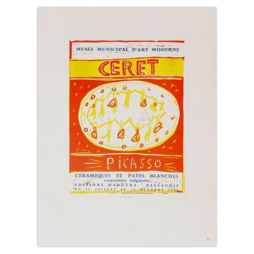 Pablo PICASSO AF 1958 - Musée Municipal Céret poster 1959