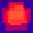 Tentoonstellingsstuk – Conceptuele kunst Abstracte magenta kleuren | 95 × 95 cm | 5 mm acrylglas | Hedendaagse neonkunst