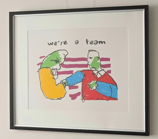 Herman Brood - We're a Team - E.A - Handsigned