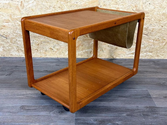 Image 1 of 60s 70s teak table side table newspaper stand Danish Design