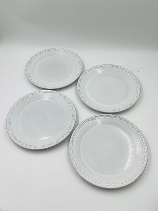 Set di 4 piatti piani in ceramica Karl Leutner Epsilon