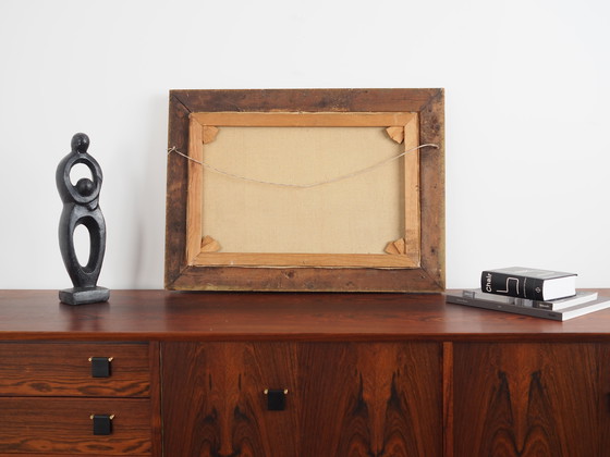 Image 1 of Peinture "The Road by the Pond", design scandinave, années 1970