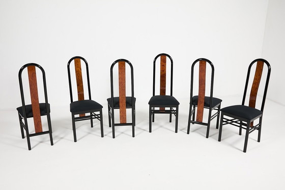 Image 1 of Ensemble de 6 chaises vintage de GDM, Italie, années 1980