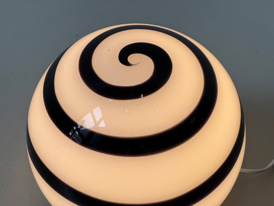 Image 1 of Grande lampe en verre à motif zèbre par Wofi Leuchten, Allemagne, années 2000