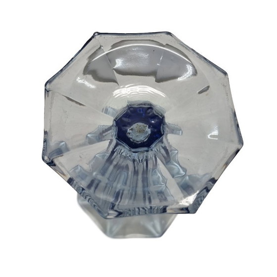 Image 1 of Art Deco blauwe tulpvormige vaas