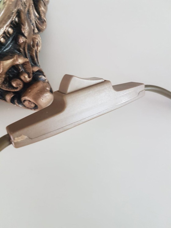 Image 1 of Lampe à poser en laiton Mid Century, laiton - Bleu