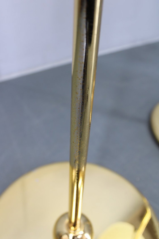 Image 1 of 1980er Jahre Paar VeArt-Murano Stehlampen in Messingausführung ,Italien