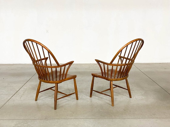 Image 1 of Sedie da pranzo Windsor modello CH 18A di Frits Henningsen per Carl Hansen & Son