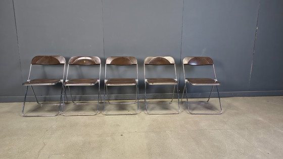 Image 1 of Vintage  folding chairs plia Giancarlo Piretti for castelli, 1970s, set of 5
