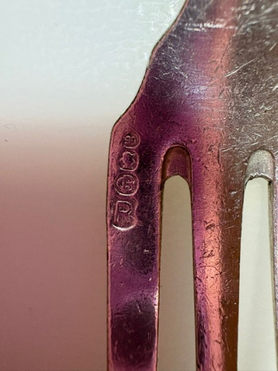 Image 1 of 6 cubiertos de pescado plateados