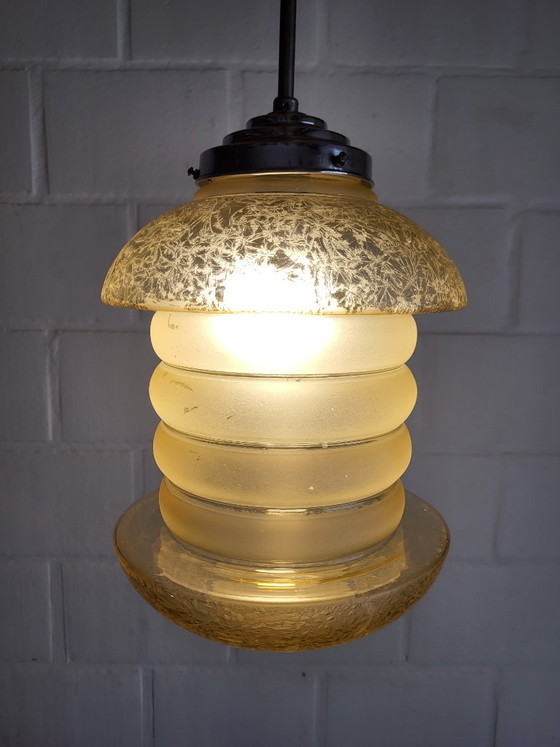 Lampada a sospensione in vetro uranio o annagreen, modello raro, Art Déco – Lampade a sospensione, Glass (photo 9 of 12)