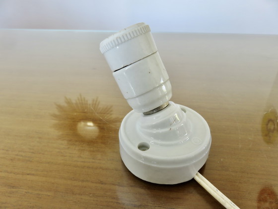 Image 1 of Minimalistische wandlamp van porselein, art deco, Frankrijk, jaren 30-40