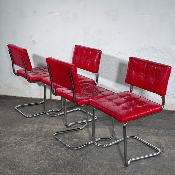 Image 1 of Set di 6 sedie in stile Cesca di Marcel Breuer, Italia, anni '60