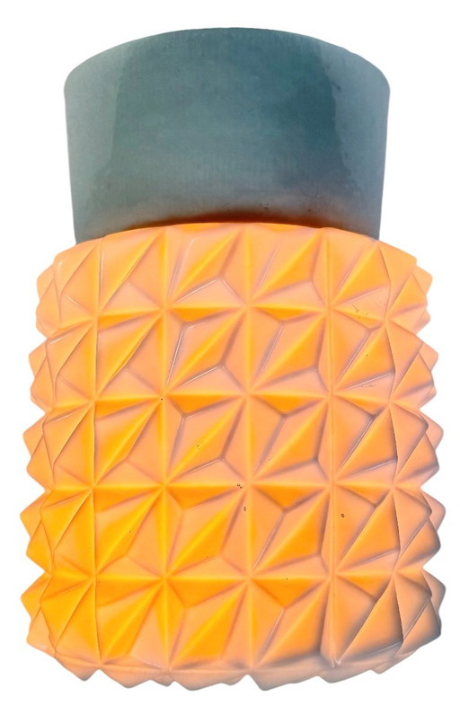 Plafonnier vintage en porcelaine blanche, années 1970