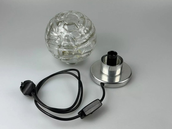 Image 1 of 60's 70's Lampe de chevet Chrome Doria Verre Space Age Design