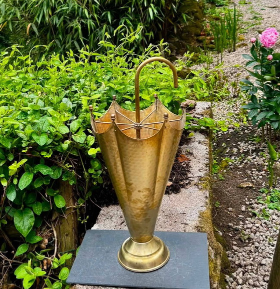Brass umbrella stand, 1960s – Art Deco (photo 4 of 8)