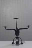 Candelabro a tre luci in ferro battuto dal design brutalista, anni '50