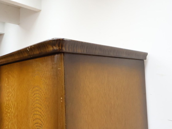 Image 1 of Armadio vintage a 3 ante con impiallacciatura in legno misto