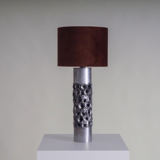 Brutalist Table Lamp by Willy Luyckx for Aluclair