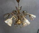 Lampadario vintage italiano in ottone