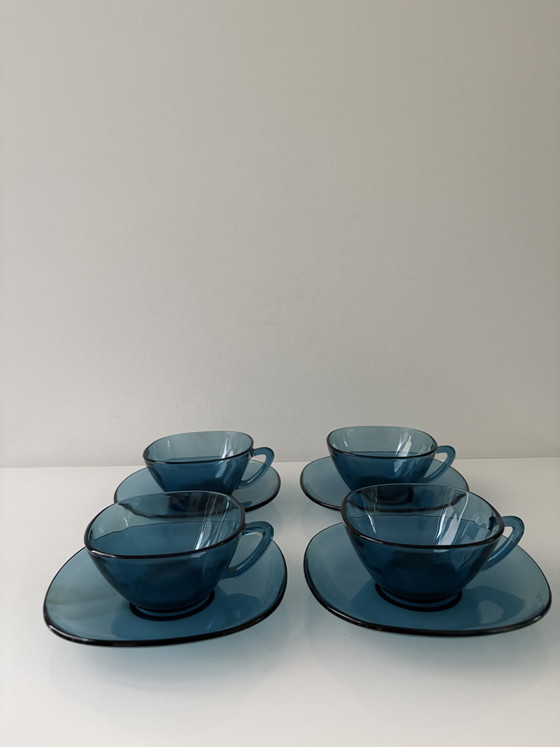 Set unico di tazze e piattini vintage anni '60, marca Vereco – Accessori da tavola, Glass (photo 3 of 15)