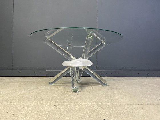 Image 1 of Tavolino arlecchino in vetro di Murano di Maurice Barilone, anni '80