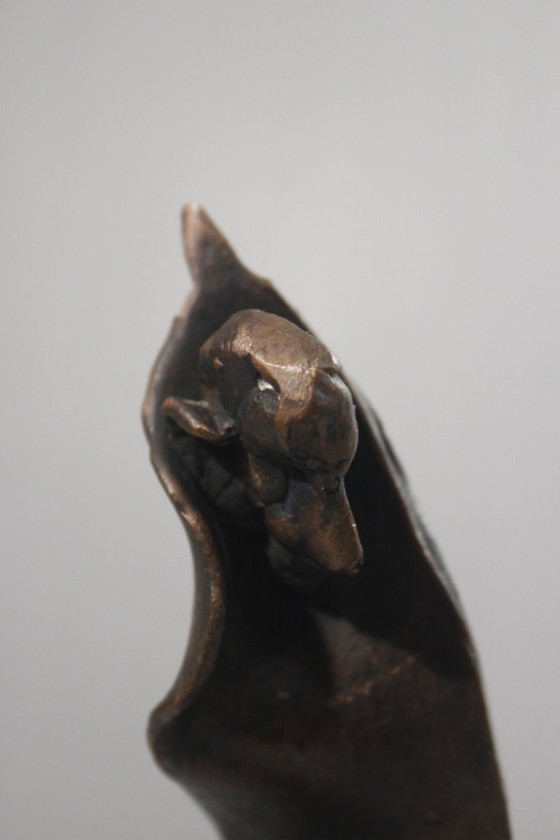 Image 1 of Paweł Rubaszewski "Bez Stow" sculpture, patinated bronze on a base, Poland 2000