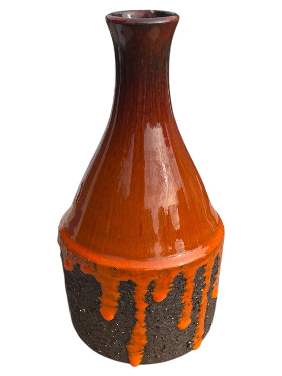 Image 1 of Inger Folmer-Larsen Kingo Ceramics Denemarken Fat-Lava Studio keramische vaas Jaren 70 Pop-Art Design