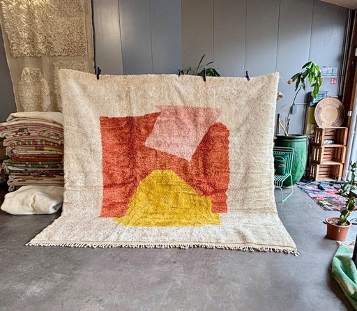 Tapis berbère marocain de taille carrée 300x300 cm, Tapis de salon d'intérieur moderne