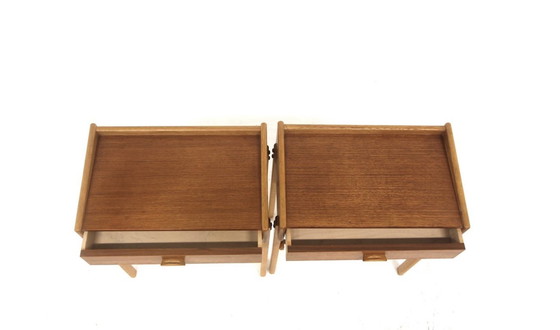 Image 1 of Set de 2 Tables de Chevets Scandinave en Teck, Suède, 1960