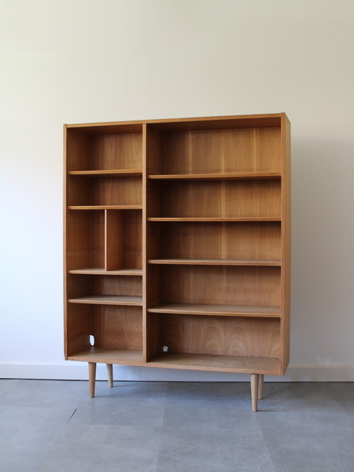 Vintage dänisches Eichenholz-Bücherregal – boekenkasten, Wood (photo 2 of 8)