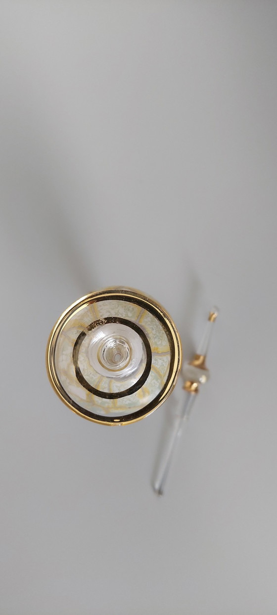 Image 1 of Frasco de perfume antiguo soplado a mano y pintado