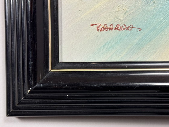 Image 1 of Color Constellation signed by Baards, 1970s. Oil on Canvas.