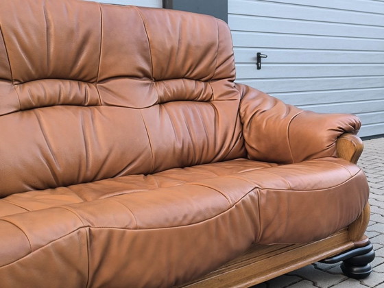 Divano in Pelle di Alta Qualità – 200 × 95 cm – Divani 3 posti, Legno (photo 10 of 13)