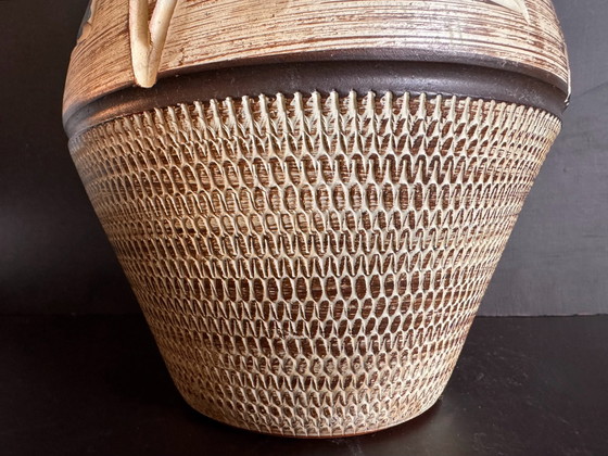 Vintage Brutalist Vase, Walter Gerhards West Germany (240/30), Perfect condition, Walter Gerhards KG, Ceramic (photo 5 of 7)