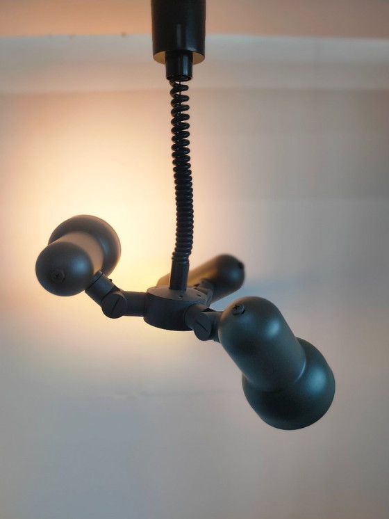 Image 1 of Vintage original Hüstadt Leuchten 3 spots ceiling lamp (height adjustable)