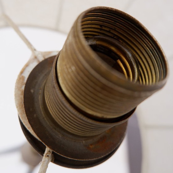 Image 1 of Lampadaire tripode vintage Cocoon avec touches de laiton, années 1960