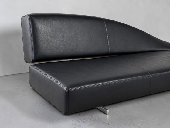 Ensemble de 2 canapés Cassina Aspen en cuir noir Jean-Marie Massaud – Canapés 3 places, Leather (photo 3 of 13)
