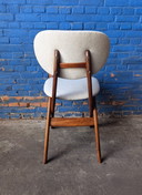 Sedia a forbice vintage in teak - Louis Van Teeffelen - 1960