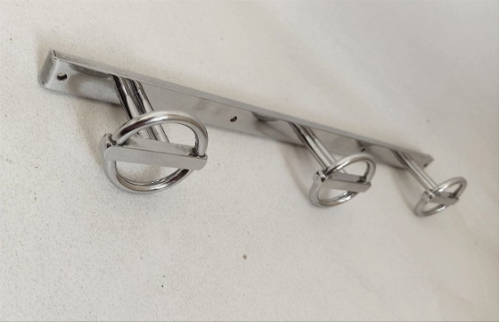 Image 1 of Triple Art Deco coat hooks by Jean Royère, 45 cm wide