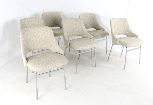 Set of 6 Cees Braakman for Pastoe FM32 chairs, vintage, newly upholstered