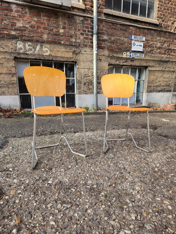 Image 1 of Alu-Flex Esszimmerstühle d'Armin Wirth – Classique du design