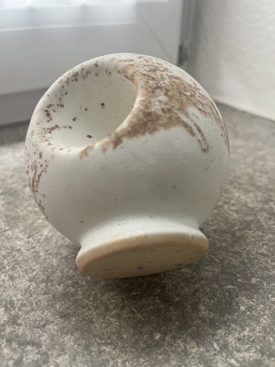 Image 1 of Dove ceramic sculpture spherical vase