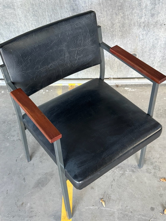 Vintage MCM Bureaustoel – Bureaustoelen, Metaal, Hout (photo 2 of 6)
