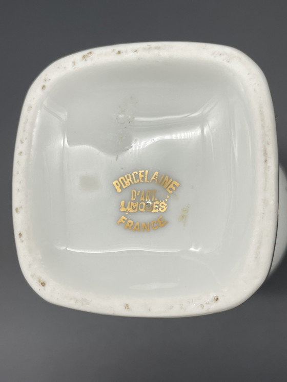 Vaso Vintage Limoges Porcelaine d’Art con Manici Dorati – Limoges-Porzellan, Vasi (photo 8 of 9)