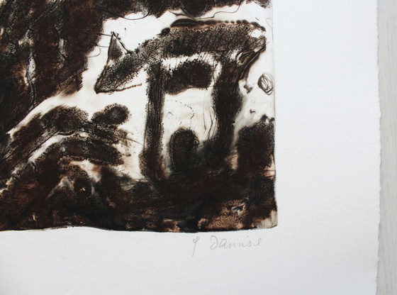 Image 1 of Gunter DAMISCH "2 POLE" eau-forte - édition 17 - signée - numérotée (75 x 53 cm)
