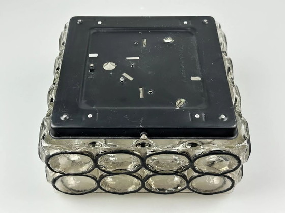 Image 1 of 60s 70s ceiling lamp Glashütte Limburg Germany Plafoniere glass & metal