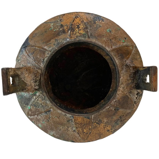 Rare Brûle-encens en Fonte (Ding) Dynastie Qing – Relief de Serpent Ésotérique – XVIIIe Siècle – Objets déco (photo 6 of 10)