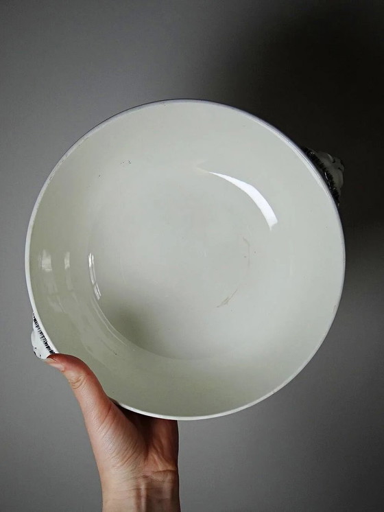Large HB Choisy-le-Roi polychrome earthenware bowl "Elisabeth" early 20th century, Choisy le Roi, Ceramic (photo 9 of 13)